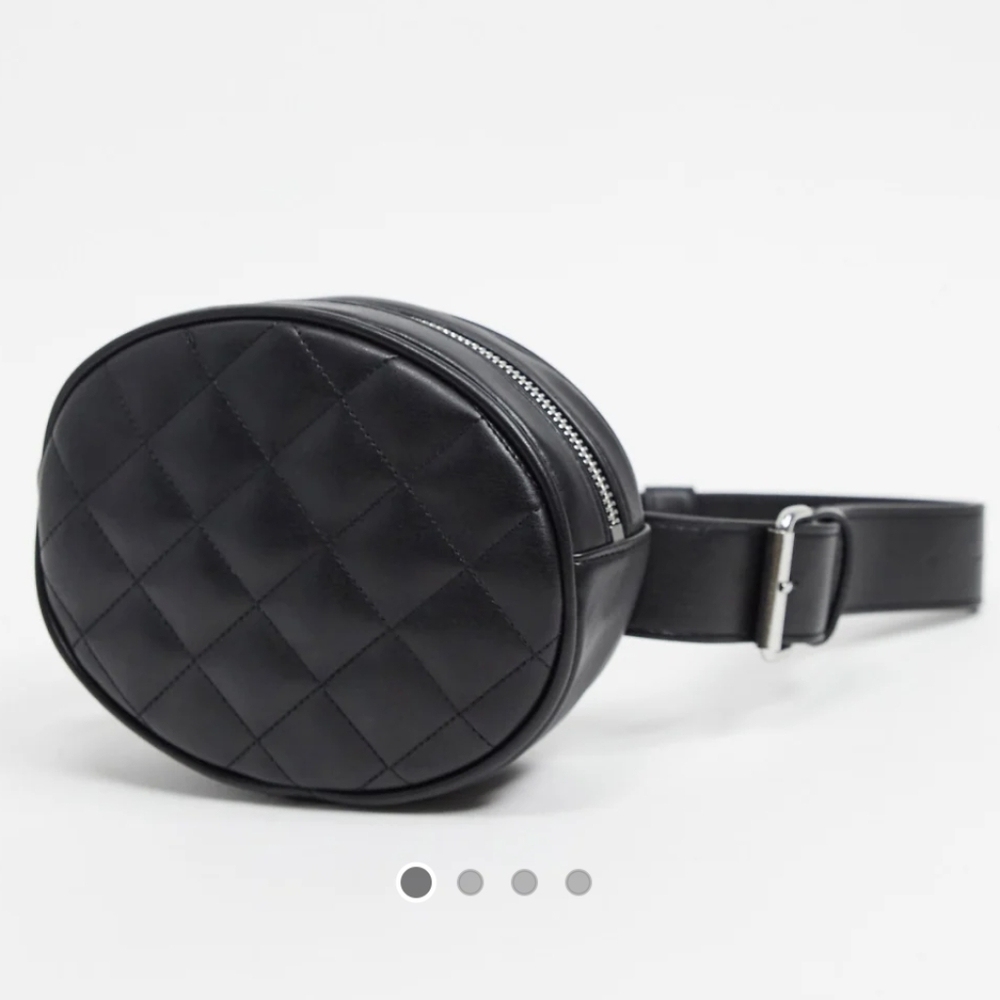 Boohoo small fanny pack waist black bag